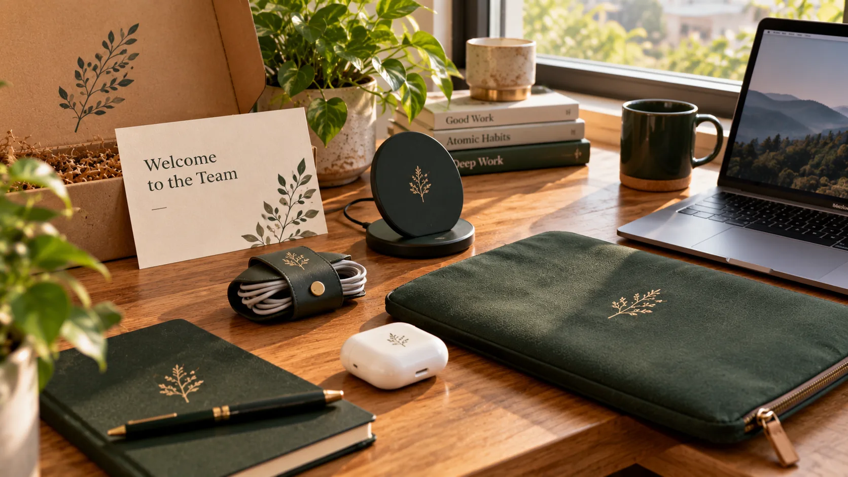 A tech kit on a home office desk